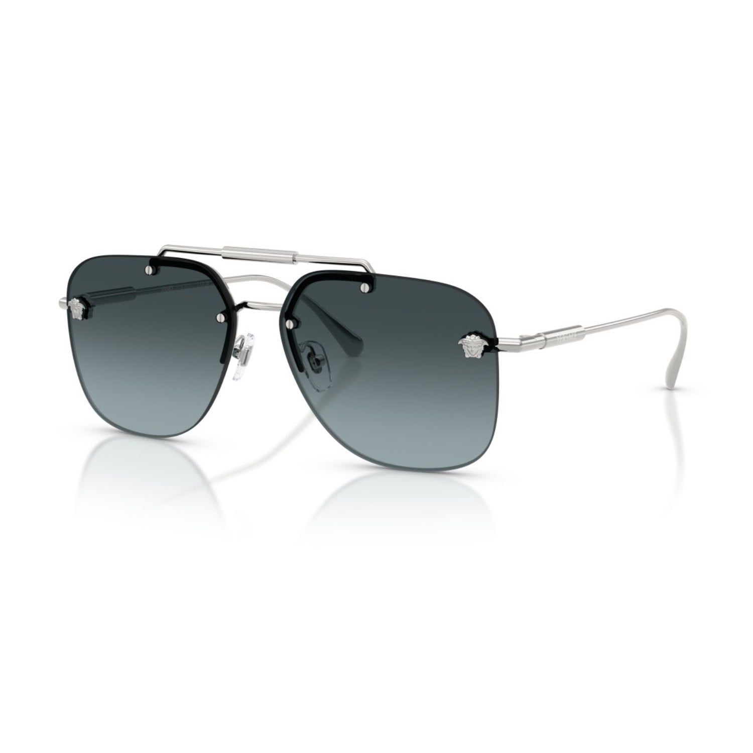 Versace VE 2296 1000V1 60 Kadın Geometrik Gümüş Metal Güneş Gözlüğü