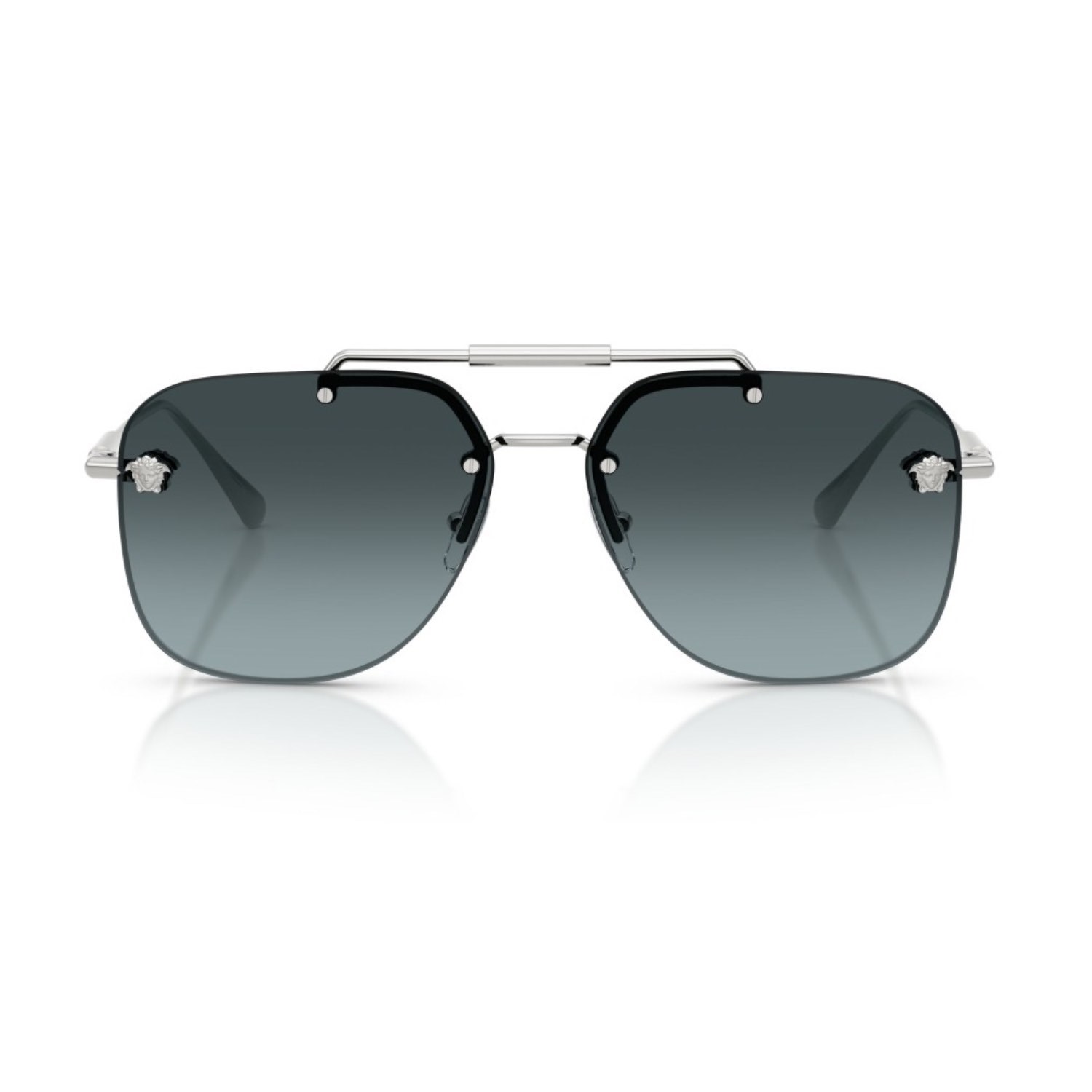 Versace VE 2296 1000V1 60 Kadın Geometrik Gümüş Metal Güneş Gözlüğü
