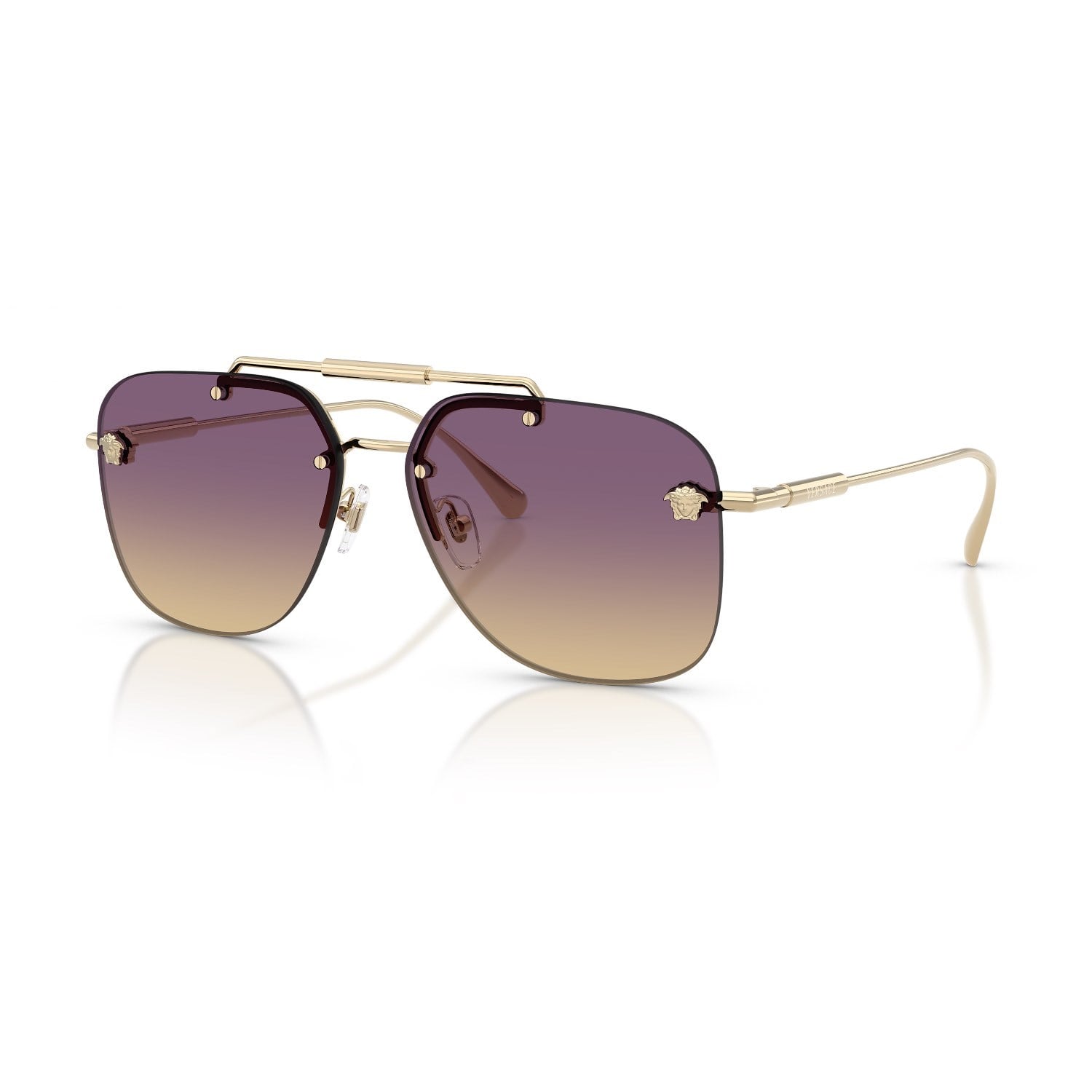 Versace VE 2296 125270 60 Kadın Geometrik Gold Metal Güneş Gözlüğü