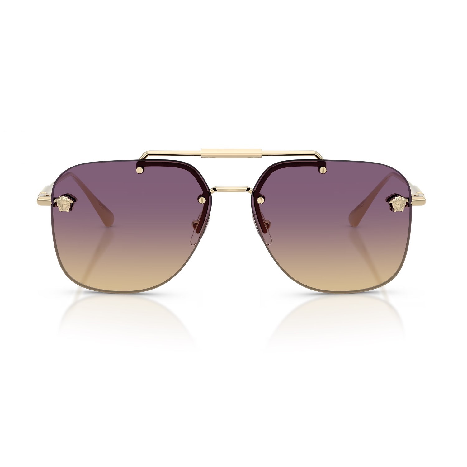 Versace VE 2296 125270 60 Kadın Geometrik Gold Metal Güneş Gözlüğü
