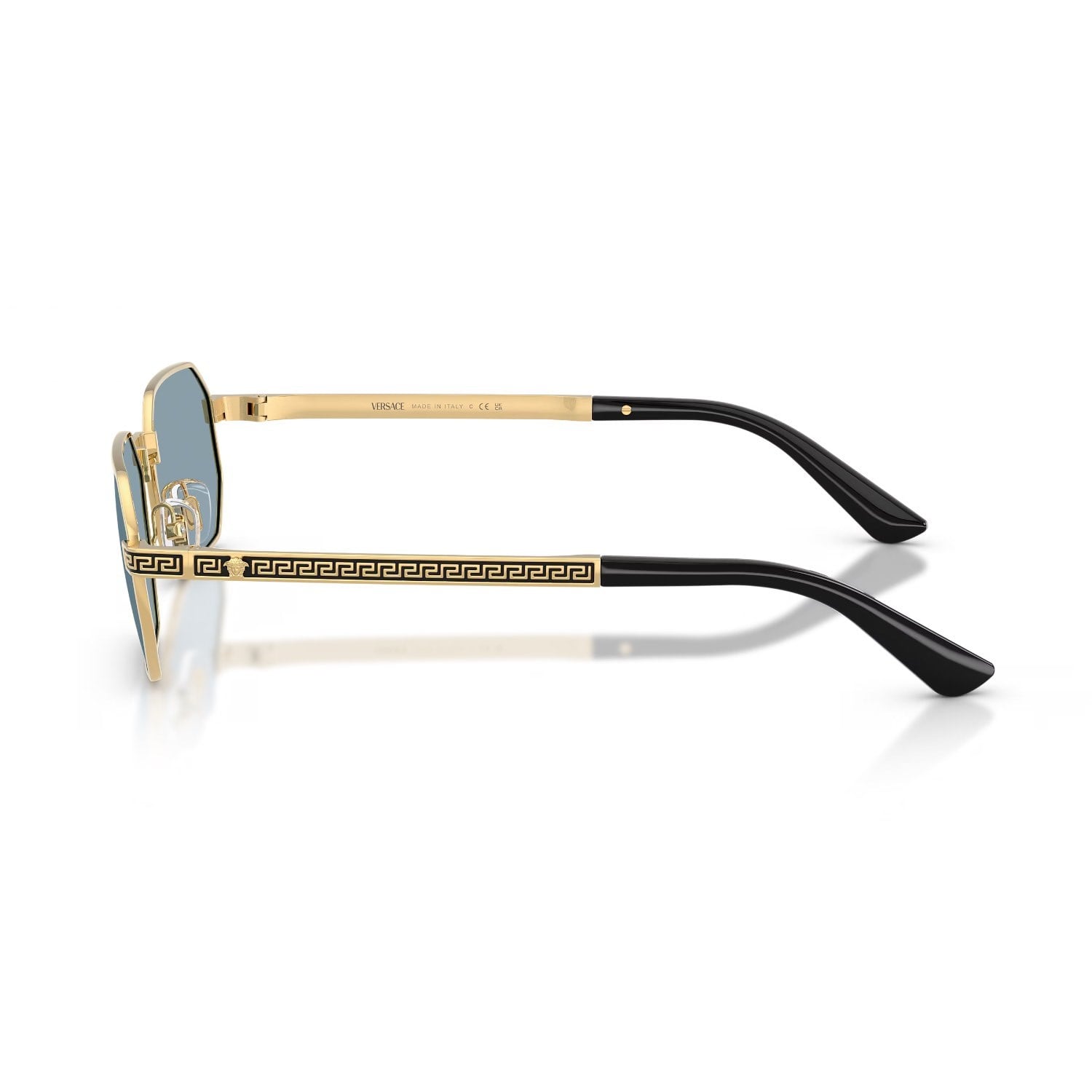 Versace VE 2297 100280 54 Erkek Geometrik Gold Metal Güneş Gözlüğü