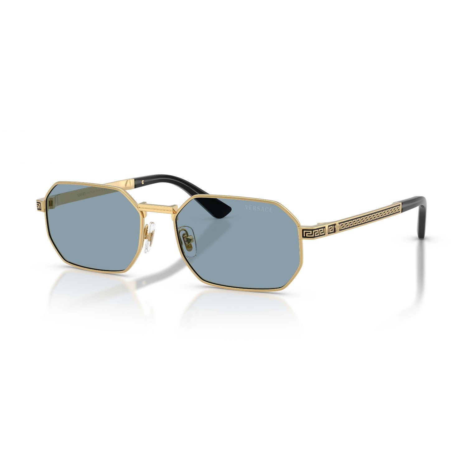 Versace VE 2297 100280 54 Erkek Geometrik Gold Metal Güneş Gözlüğü