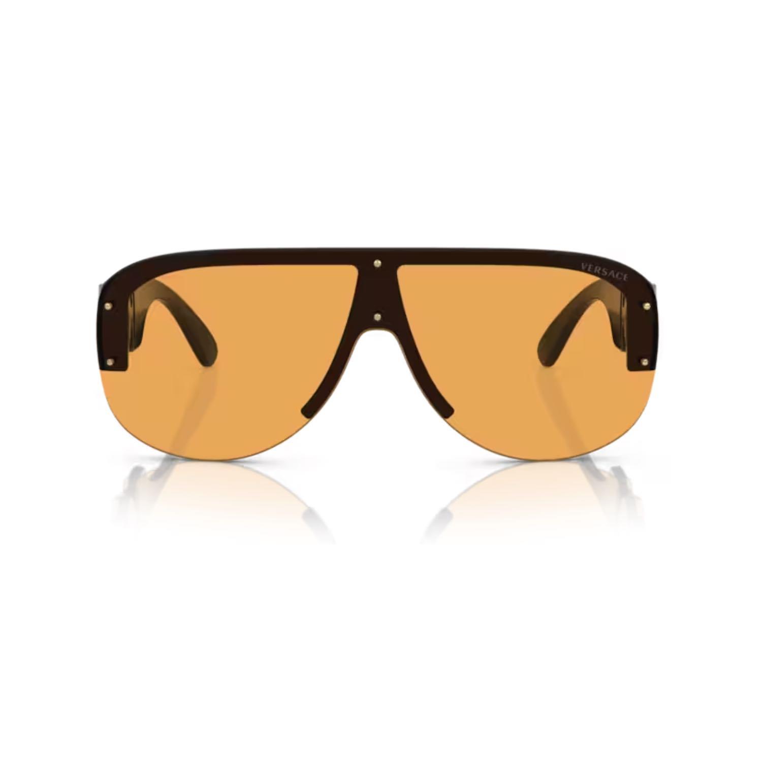 Versace VE 4391 GB17 48 Unisex Geometrik Siyah Kemik Güneş Gözlüğü