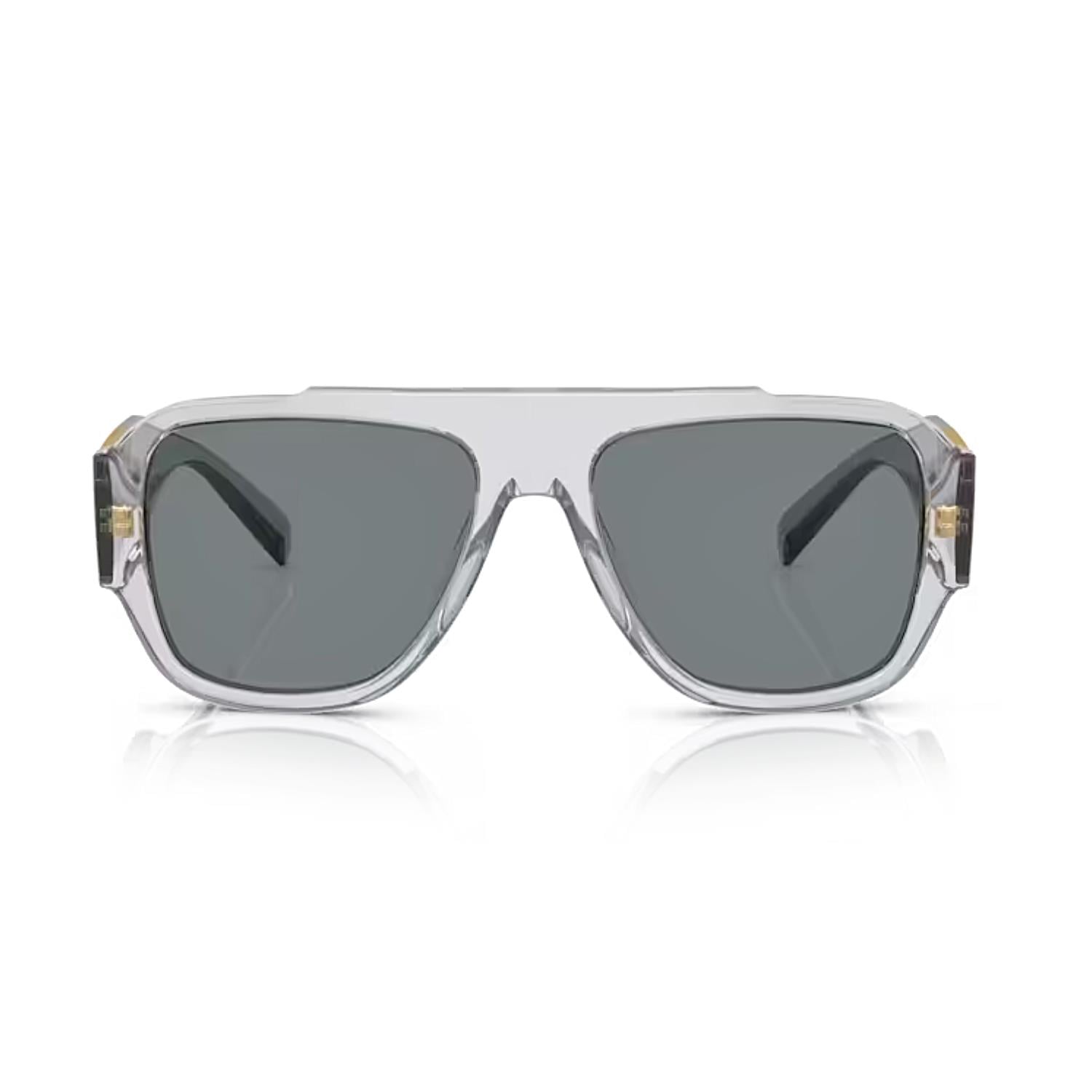 Versace VE 4436U 530580 57 Erkek Şeffaf Gri Kemik Güneş Gözlüğü
