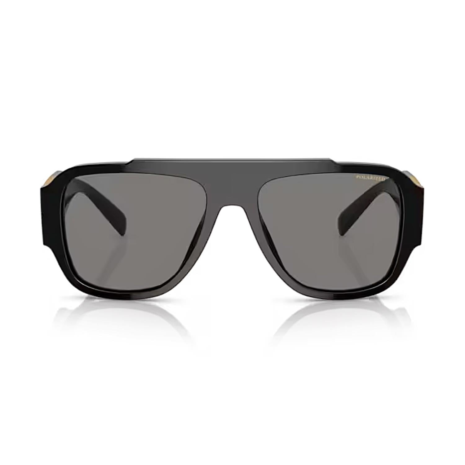 Versace VE 4436U GB181 57 Polarize Erkek Siyah Kemik Güneş Gözlüğü