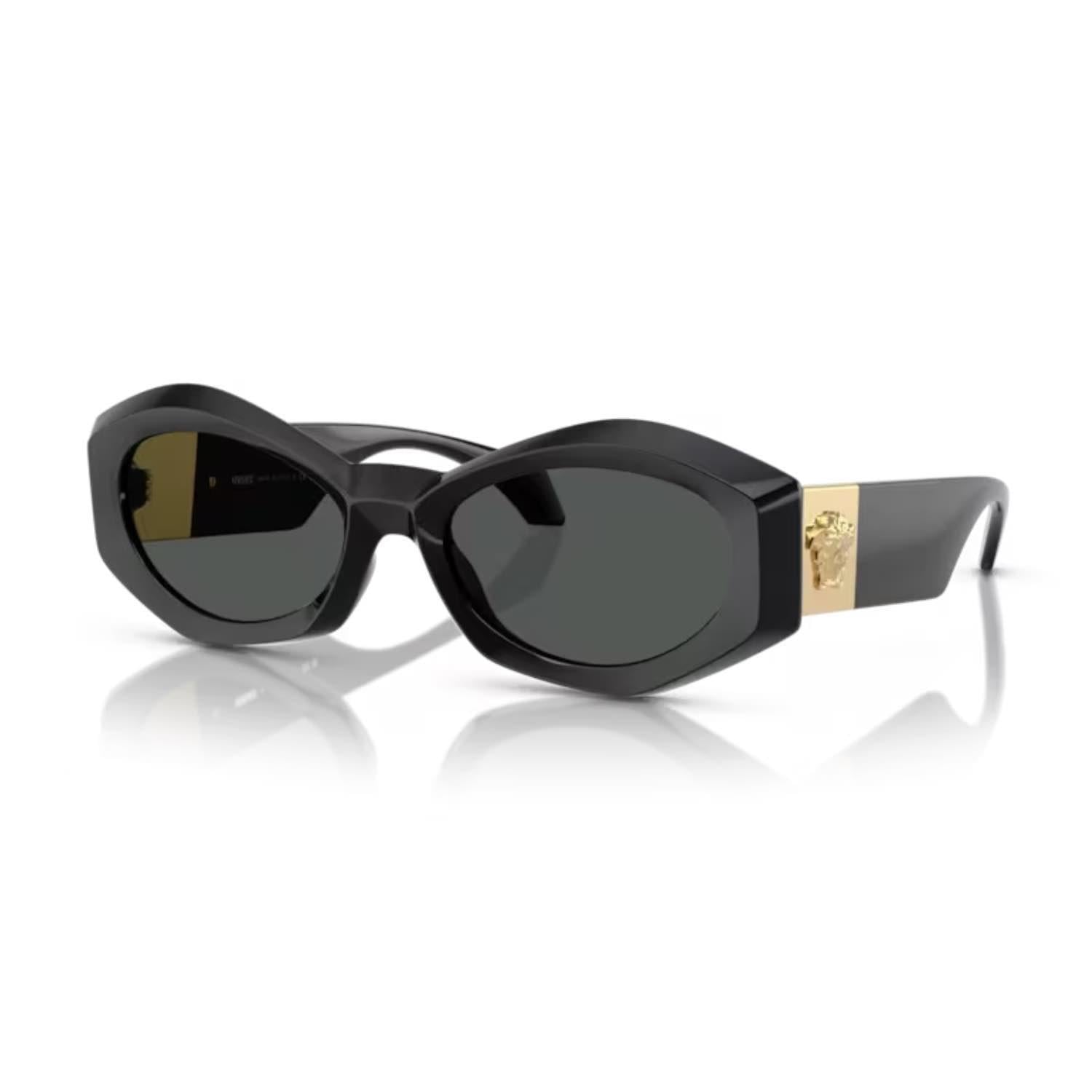 Versace VE 4466U GB187 54 Kadın Geometrik Siyah Kemik Güneş Gözlüğü