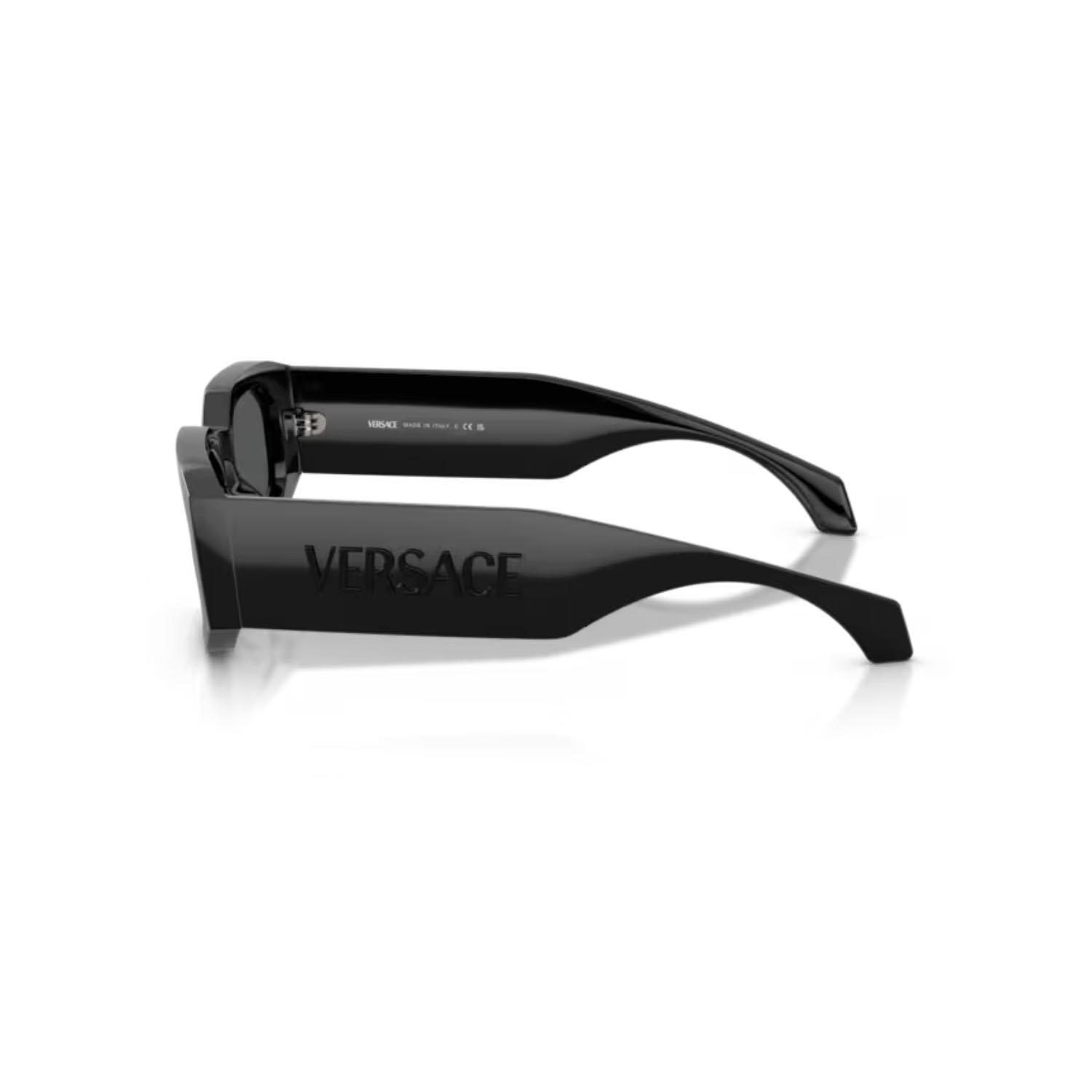 Versace VE 4489U 536087 55 Unisex Geometrik Siyah Kemik Güneş Gözlüğü