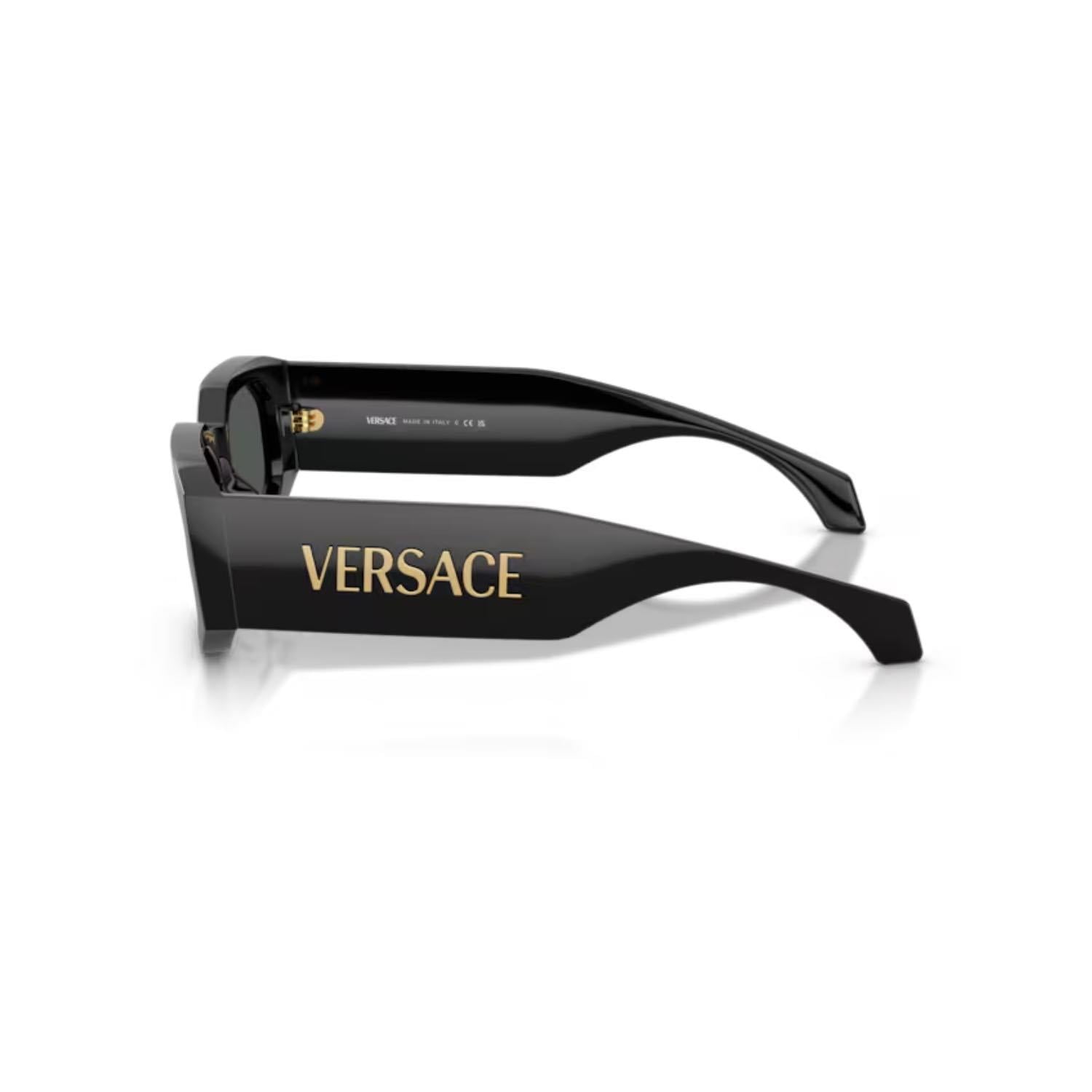 Versace VE 4489U GB187 55 Unisex Geometrik Siyah Kemik Güneş Gözlüğü