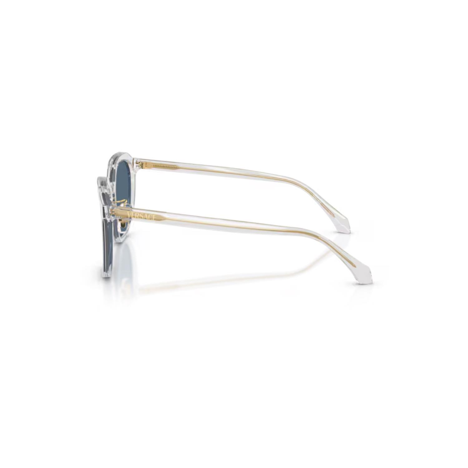 Versace VE 4493D 551971 55 Unisex Geometrik Şeffaf Kemik Güneş Gözlüğü
