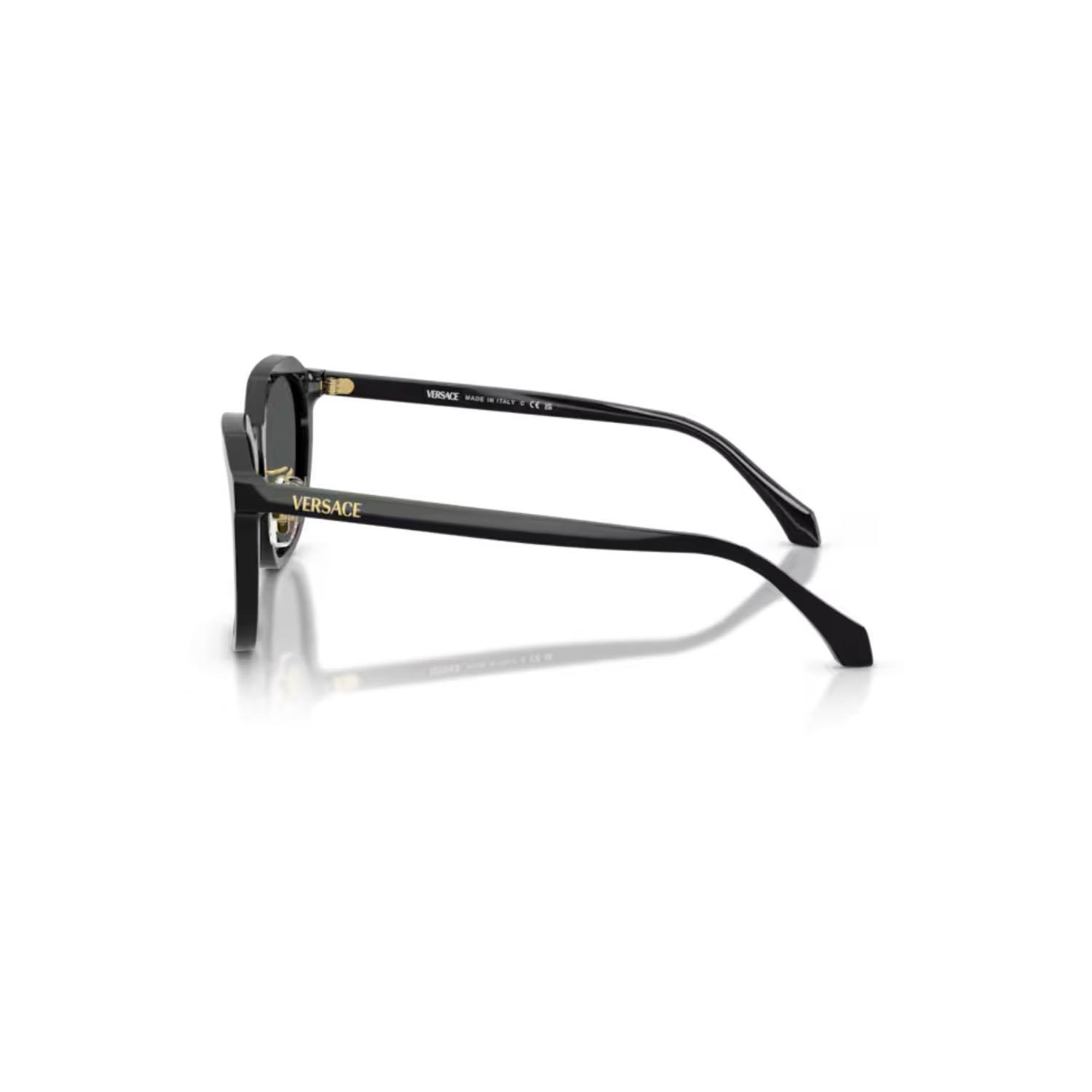 Versace VE 4493D GB187 55 Unisex Geometrik Siyah Kemik Güneş Gözlüğü