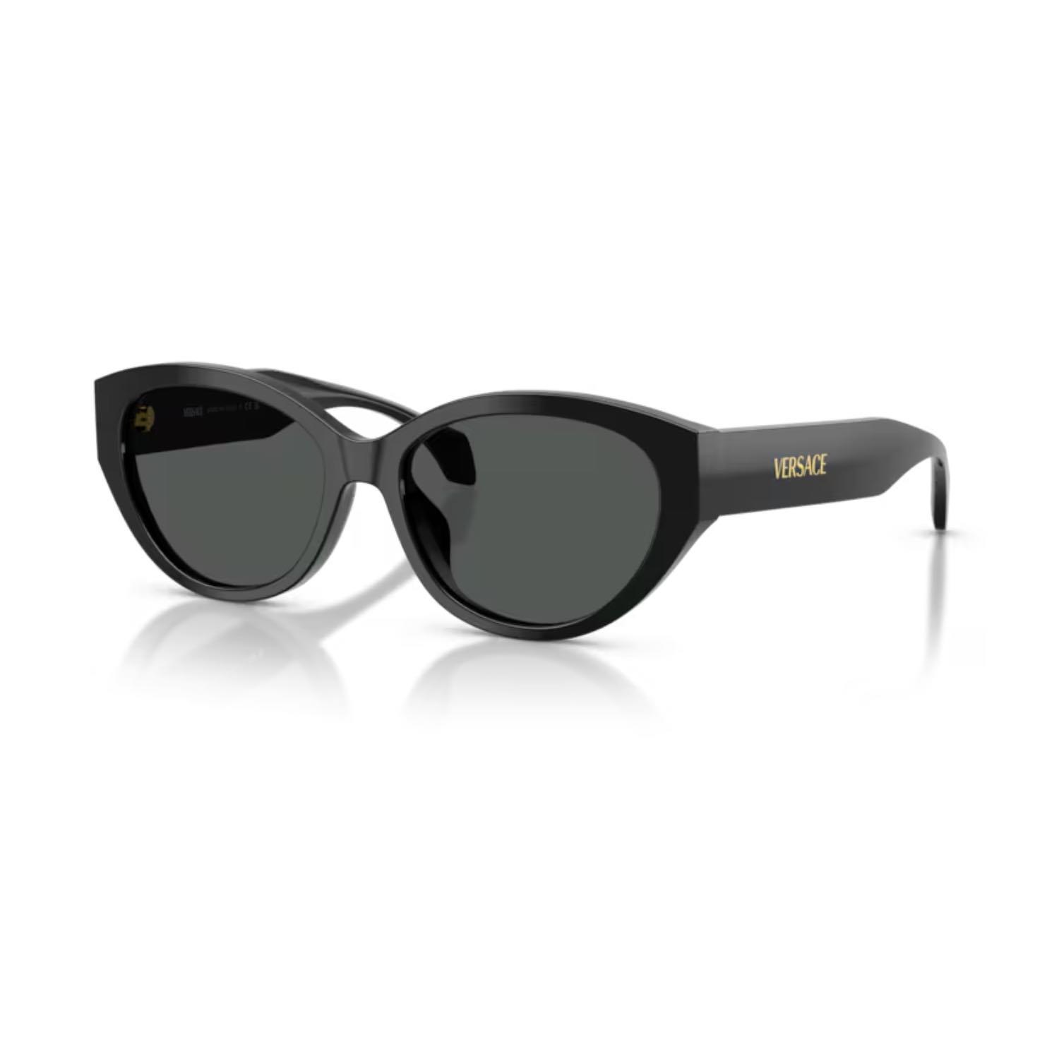 Versace VE 4495D GB187 56 Kadın Oval Siyah Kemil Güneş Gözlüğü