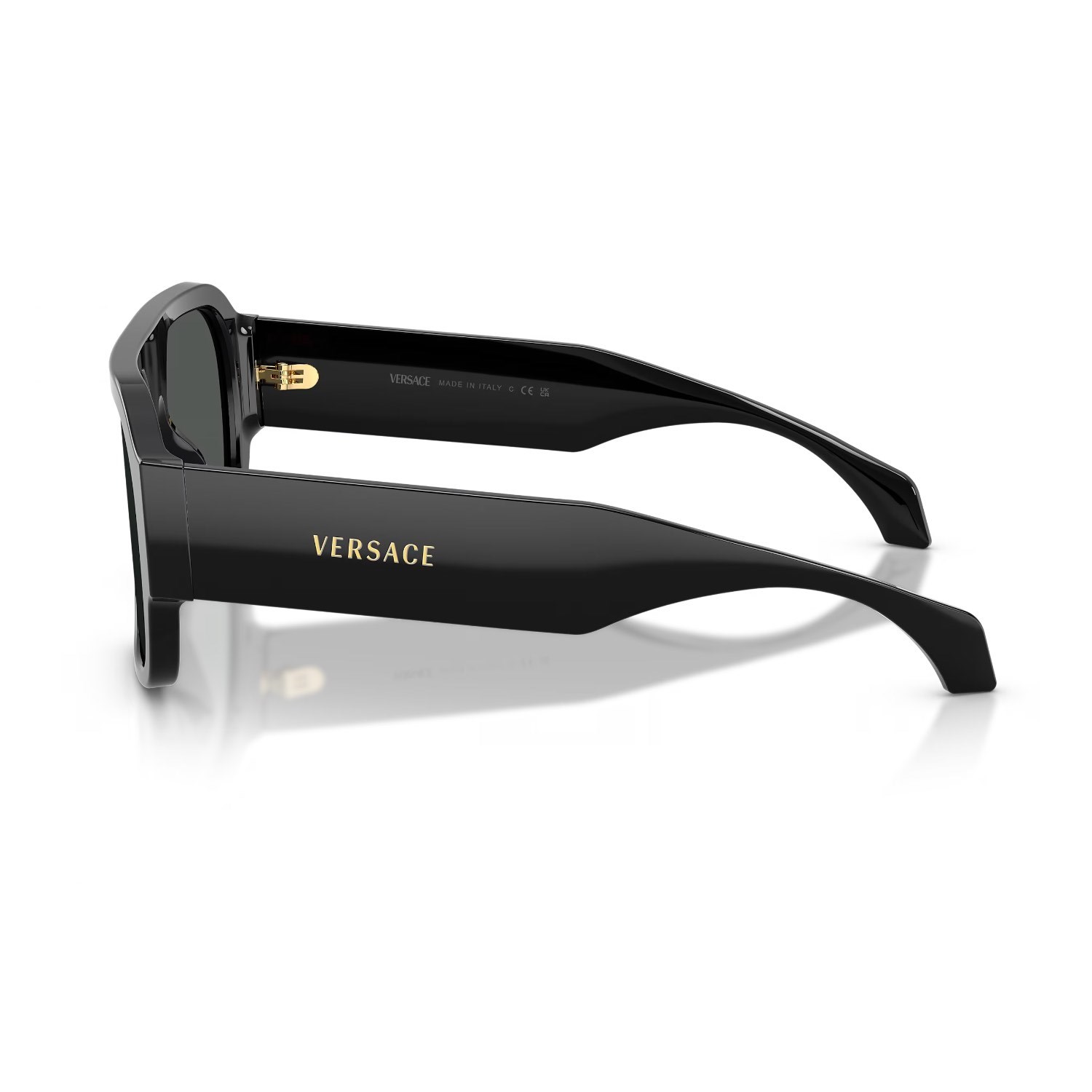 Versace VE 4508U GB187 56 Erkek Kare Siyah Kemik Güneş Gözlüğü