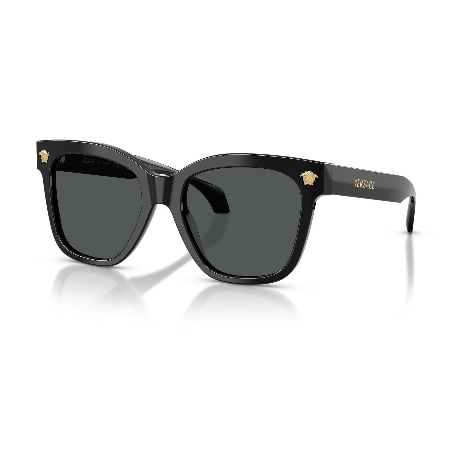 Versace VE 4511 GB187 55 Kadın Kare Siyah Kemik Güneş Gözlüğü