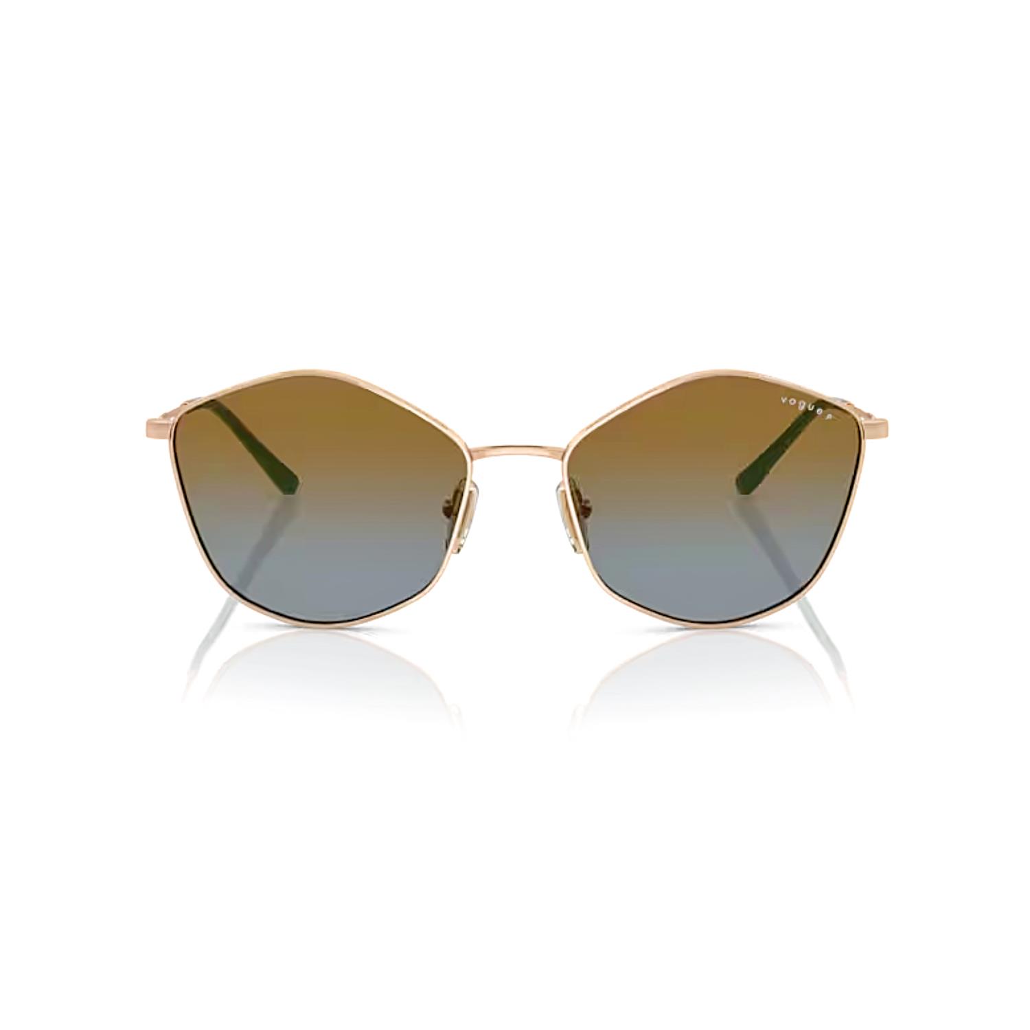 Vogue VO 4282S 51521F 56 Polarize Kadın Geometrik Rose Gold Metal Güneş Gözlüğü