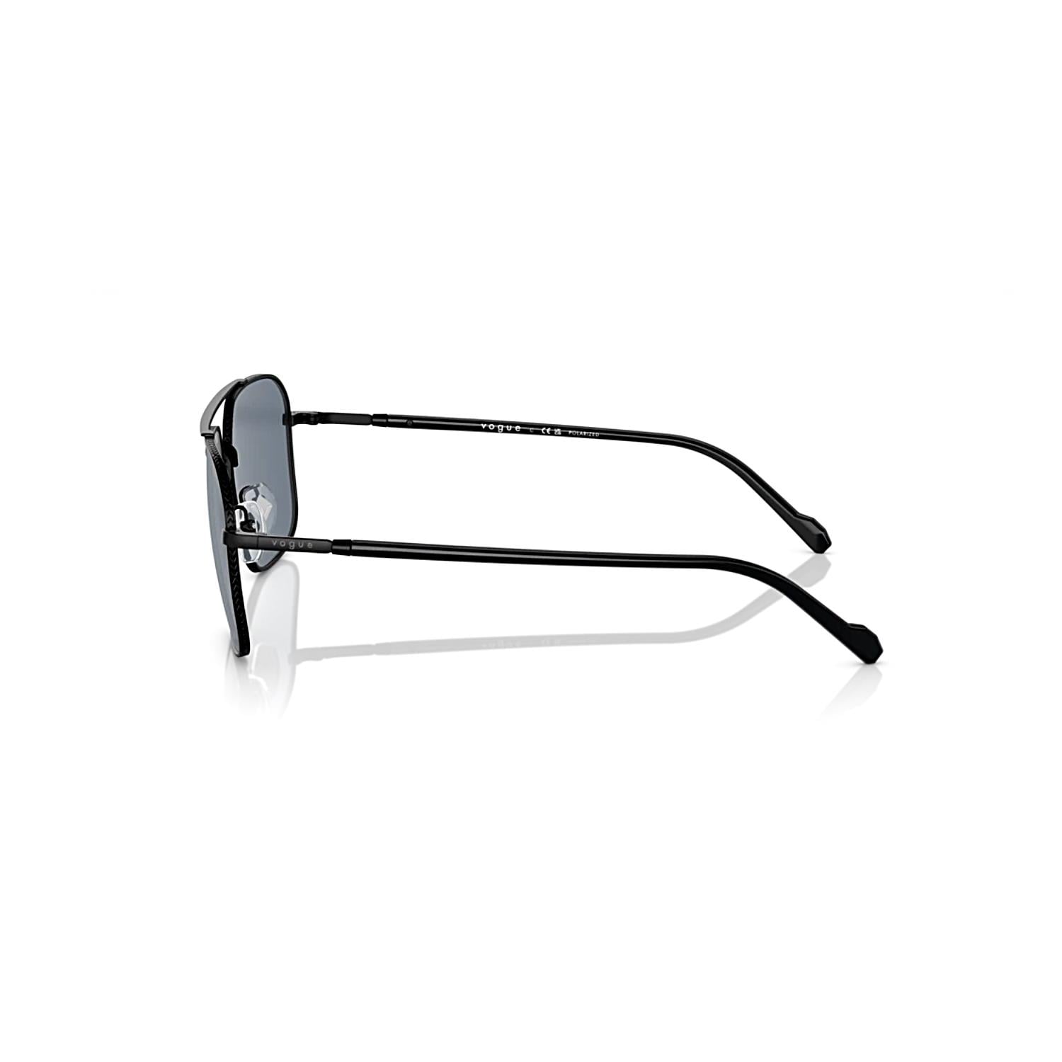 Vogue VO 4289S 352S4Y 59 Polarize Erkek Geometrik Siyah Metal Güneş Gözlüğü
