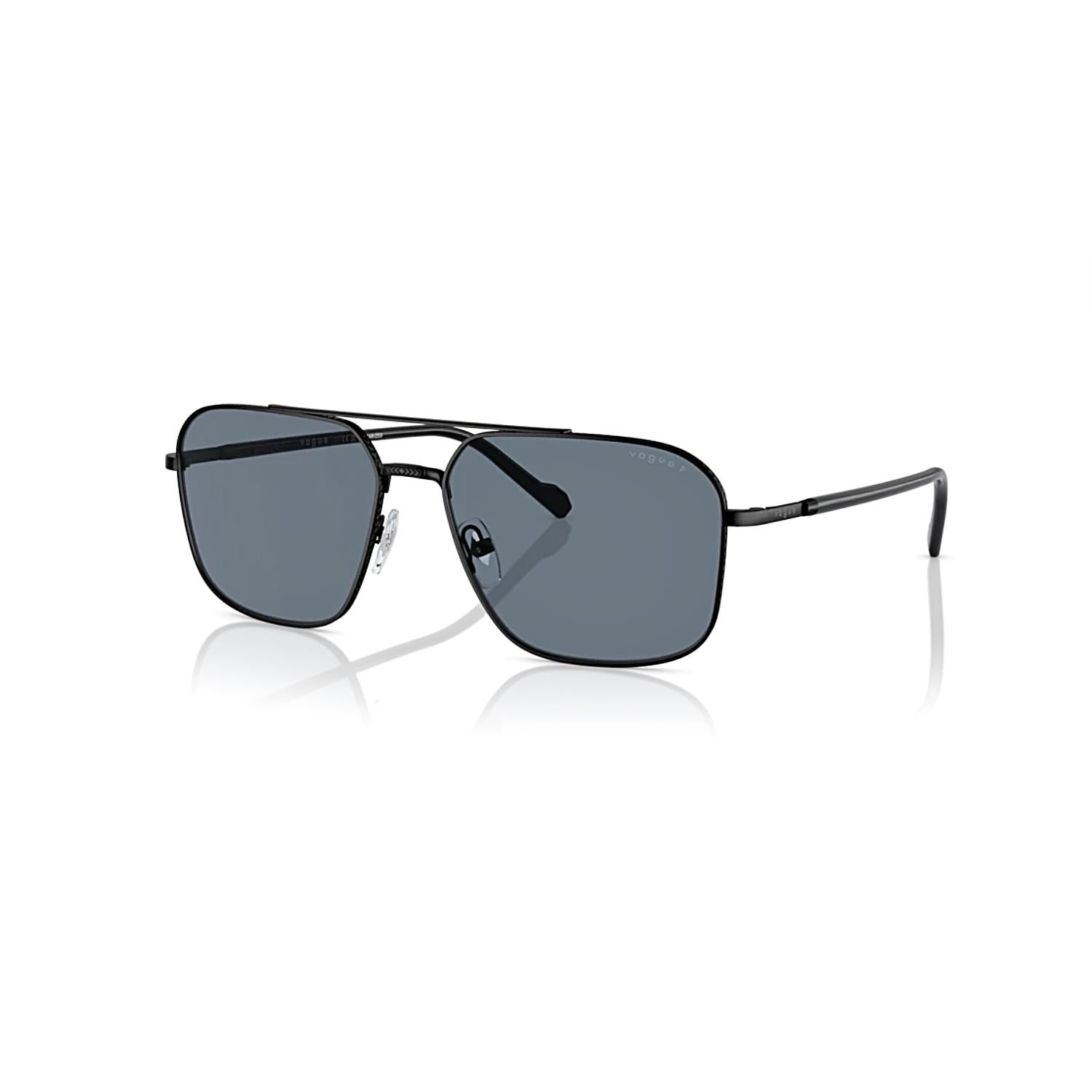 Vogue VO 4289S 352S4Y 59 Polarize Erkek Geometrik Siyah Metal Güneş Gözlüğü
