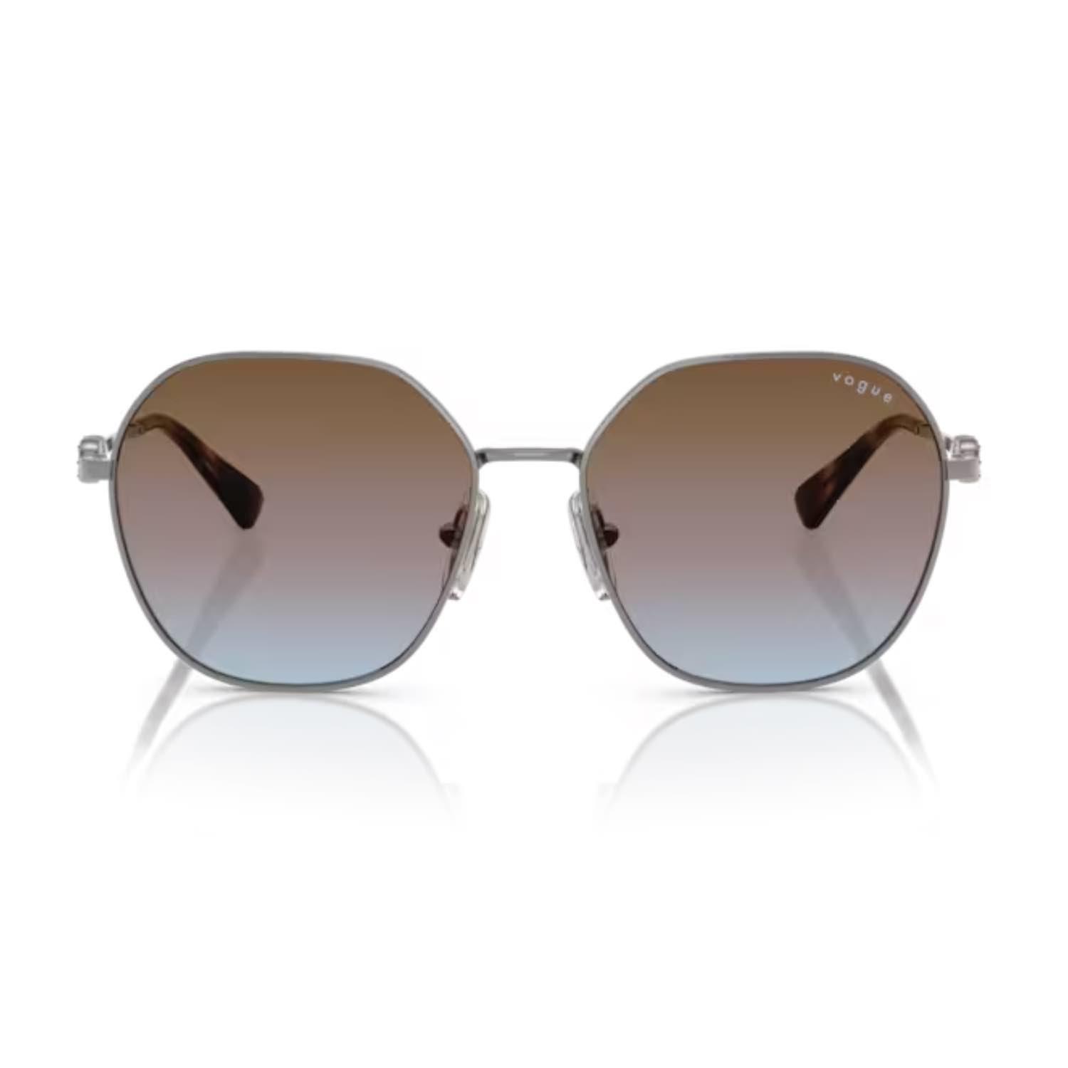 Vogue VO 4318SB 54848 55 Kadın Geometrik Gri Metal Güneş Gözlüğü