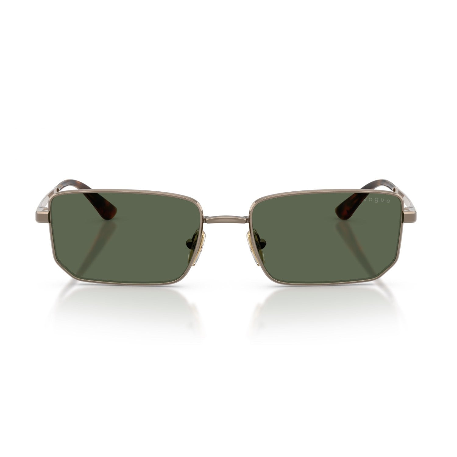 Vogue VO 4352S 513871 56 Unisex Dikdörtgen Kahverengi Metal Güneş Gözlüğü