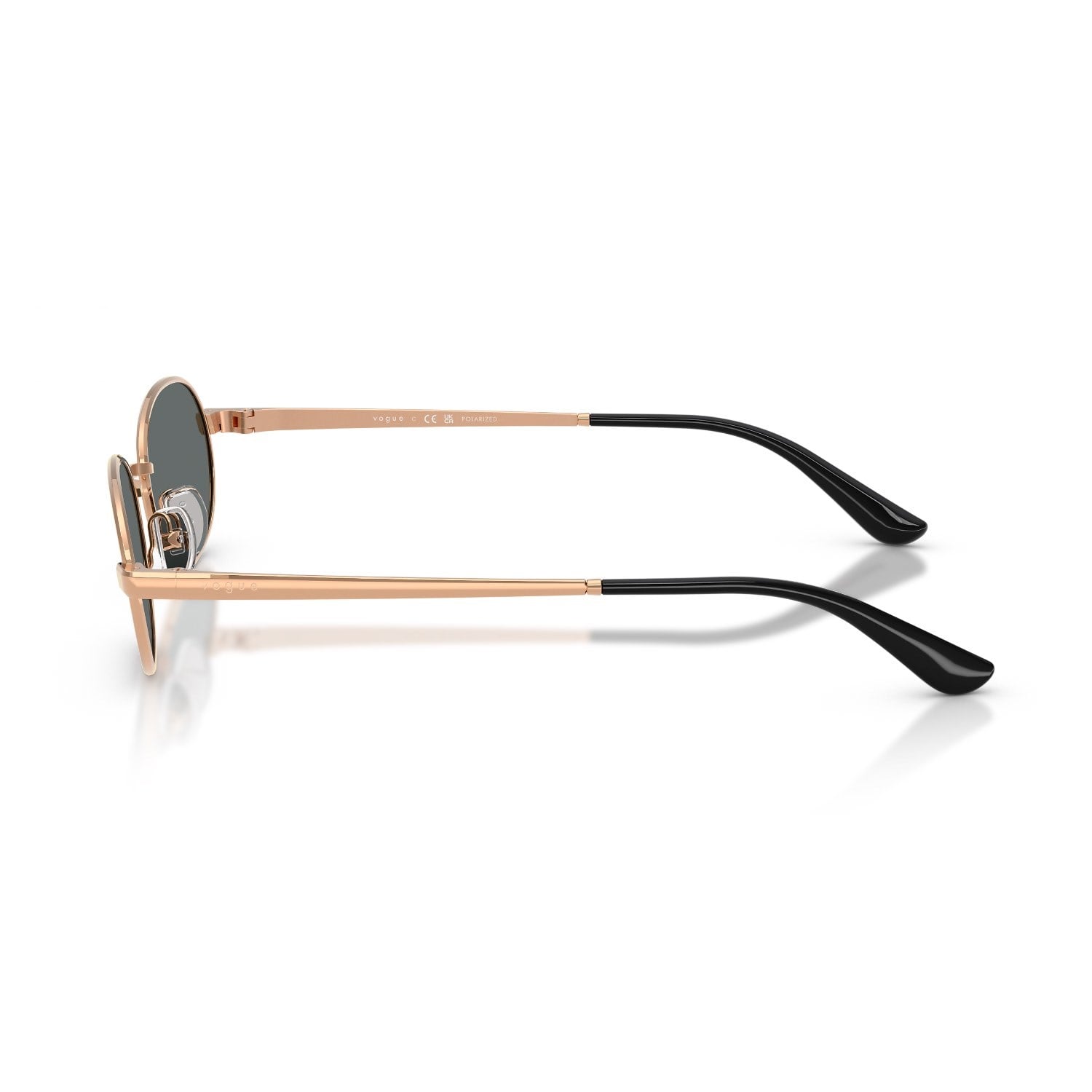 Vogue VO 4353S 515281 54 Kadın Polarize Oval Rose Gold Metal Güneş Gözlüğü
