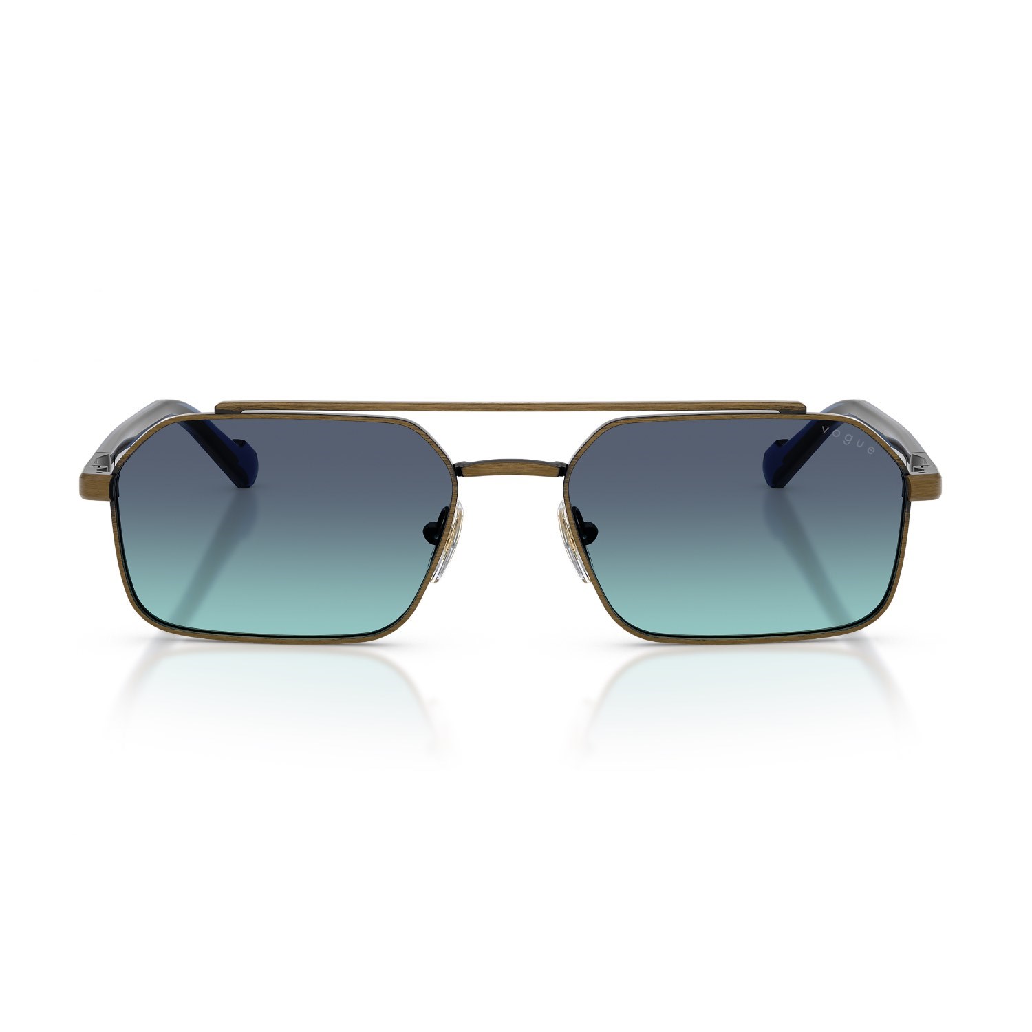 Vogue VO 4356S 51374S 57 Erkek Geometrik Gold Metal Güneş Gözlüğü
