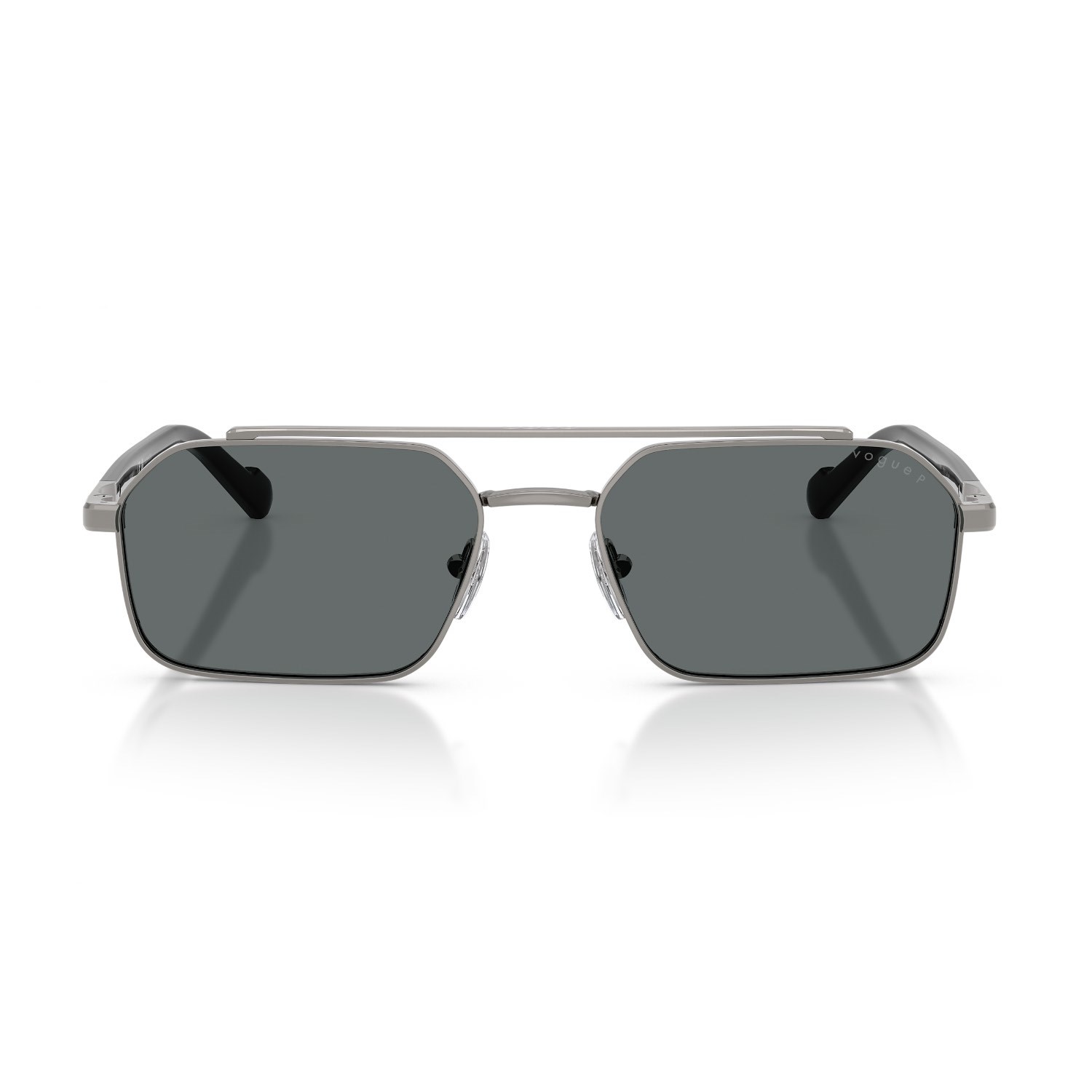 Vogue VO 4356S 518781 57 Erkek Polarize Geometrik Gun Metal Güneş Gözlüğü