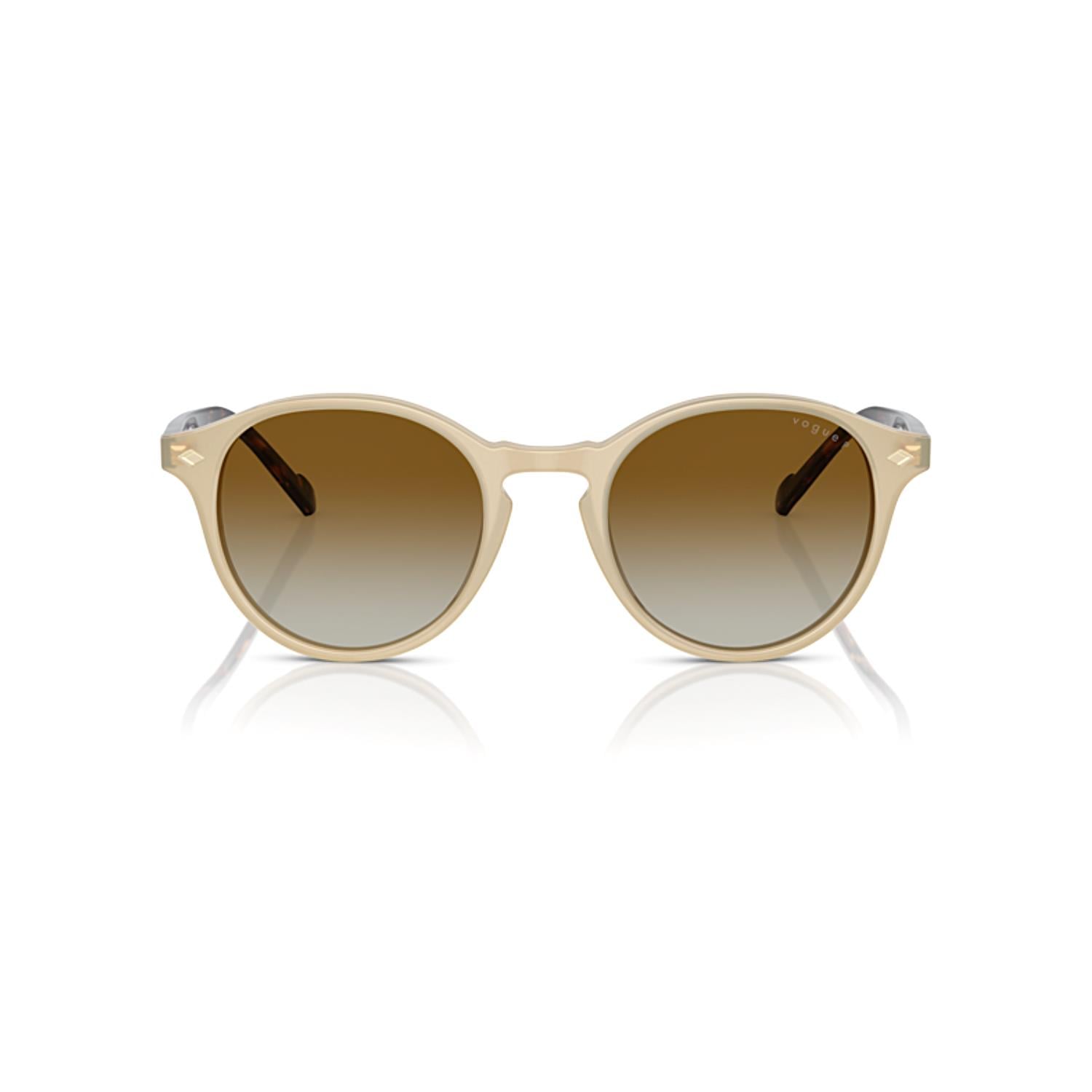 Vogue VO 5327S W900T5 48 Polarize Unisex Oval Bej Kemik Güneş Gözlüğü
