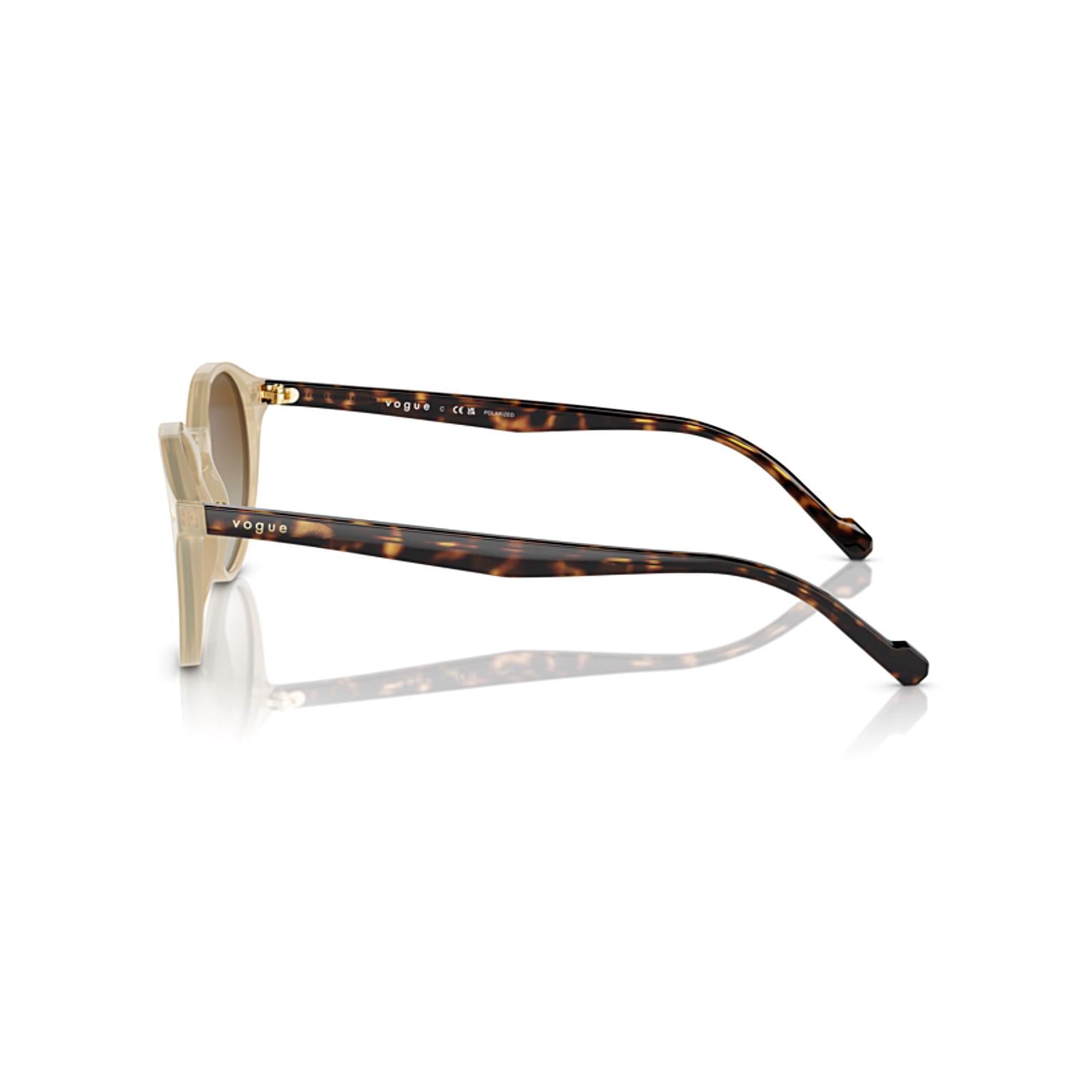 Vogue VO 5327S W900T5 48 Polarize Unisex Oval Bej Kemik Güneş Gözlüğü