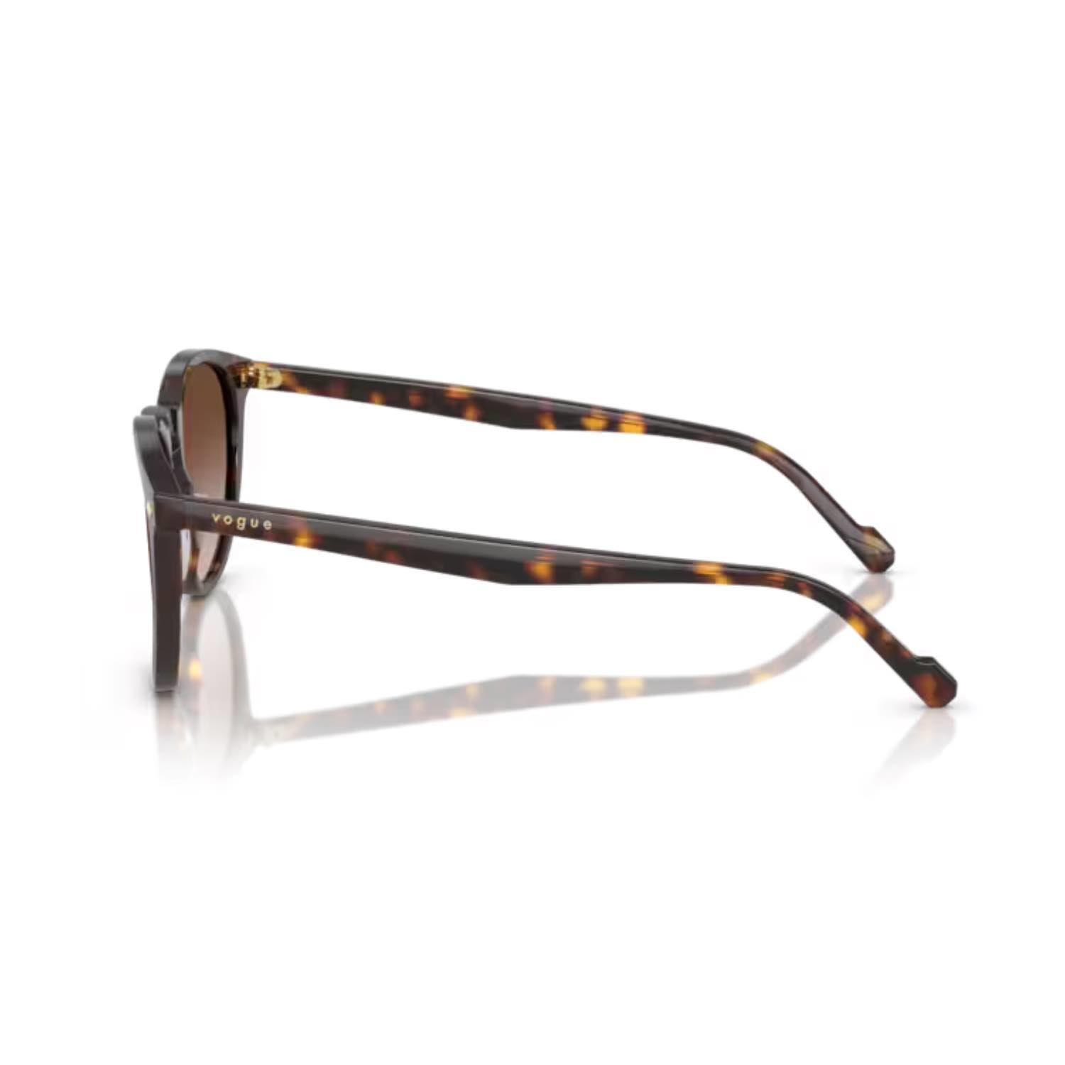 Vogue VO 5599S W65613 53 Unisex Oval Kırçıllı Kahverengi Kemik Güneş Gözlüğü