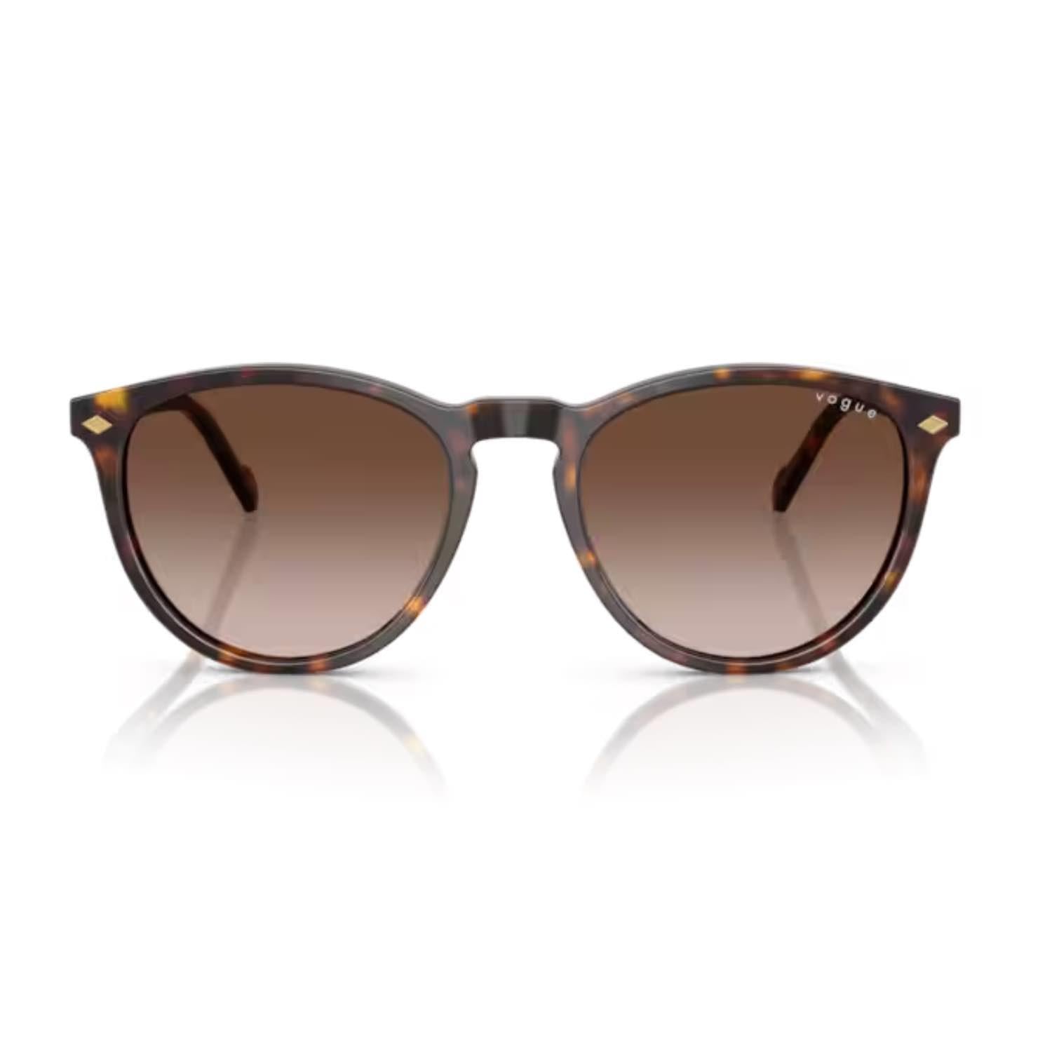 Vogue VO 5599S W65613 53 Unisex Oval Kırçıllı Kahverengi Kemik Güneş Gözlüğü