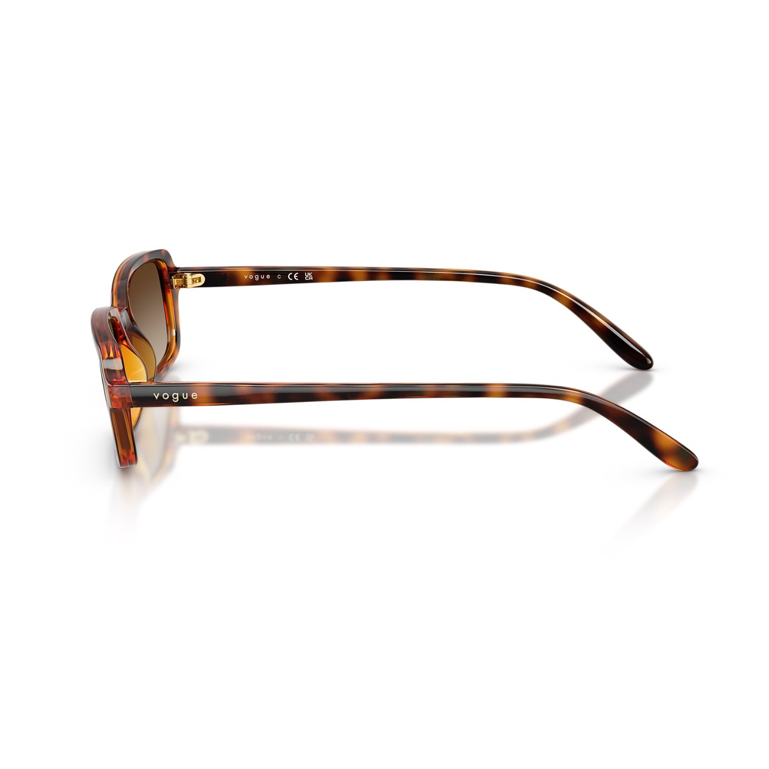 Vogue VO 5666S W65613 53 Unisex Yastık Degrade Kırçıllı Kahverengi Kemik Güneş Gözlüğü
