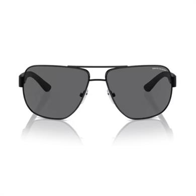 Armani Exchange AEX 2012S 606381 62 Polarize Erkek Pilot Siyah Metal Güneş Gözlüğü