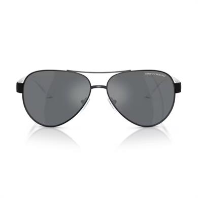 Armani Exchange AEX 2034S 60636G 59 Erkek Pilot Siyah Metal Güneş Gözlüğü