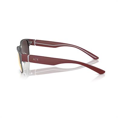 Armani Exchange AEX 2046S 60036Q 57 Erkek Dikdörtgen Mat Gri Metal Güneş Gözlüğü