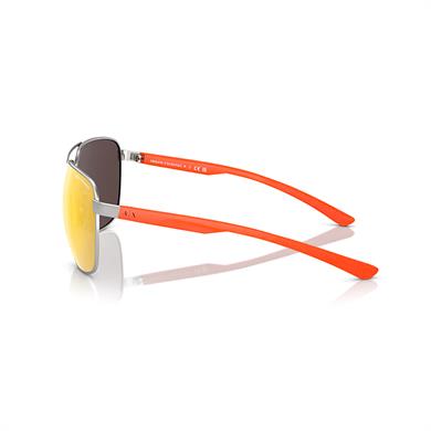 Armani Exchange AEX 2047S 60456Q 63 Erkek Oval Mat Gümüş Metal Güneş Gözlüğü