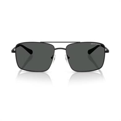 Armani Exchange AEX 2054S 600087 57 Erkek Pilot Siyah Metal Güneş Gözlüğü