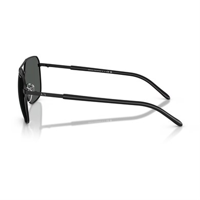Armani Exchange AEX 2057S 600087 59 Erkek Pilot Siyah Metal Güneş Gözlüğü