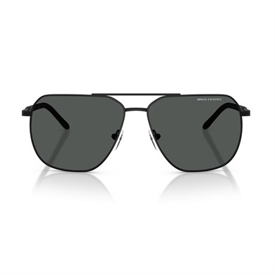 Armani Exchange AEX 2057S 600087 59 Erkek Pilot Siyah Metal Güneş Gözlüğü