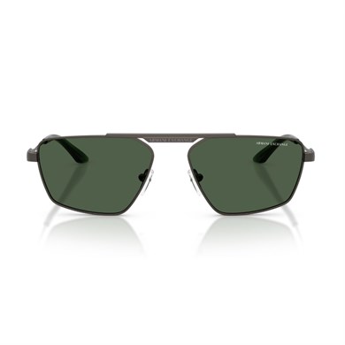 Armani Exchange AEX 2059S 613371 56 Unisex Geometrik Gri Metal Güneş Gözlüğü