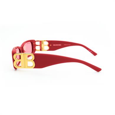 Balenciaga BB 0096S 003 51 Kadın Kırmızı Dikdörtgen Güneş Gözlüğü
