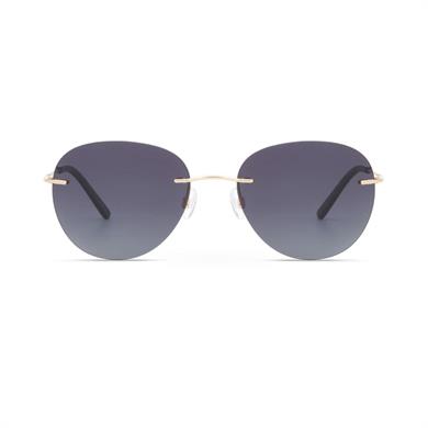 Blancia BC1360 C4 57 Unisex Oval Gold Metal Çerçevesiz Güneş Gözlüğü