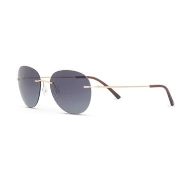 Blancia BC1360 C4 57 Unisex Oval Gold Metal Çerçevesiz Güneş Gözlüğü
