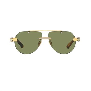 Bottega Veneta BV 1342S 003 59 Erkek Geometrik Gold Metal Güneş Gözlüğü