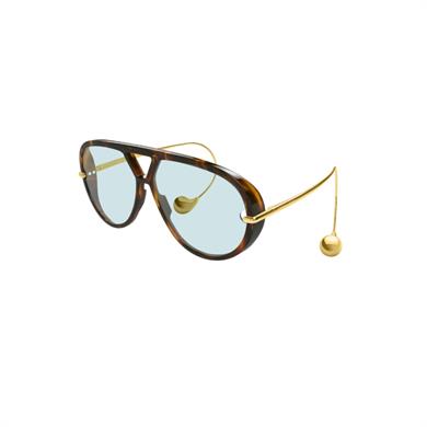 Bottega Venetta BV 1273S 007 63  Kadın Pilot Kırçıllı Kahverengi Kemik Güneş Gözlüğü