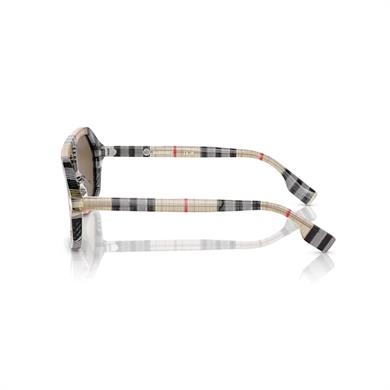Burberry Junior OJB 4340 377873 50 Çocuk Geometrik Bej Ekose Desenli Kemik Güneş Gözlüğü