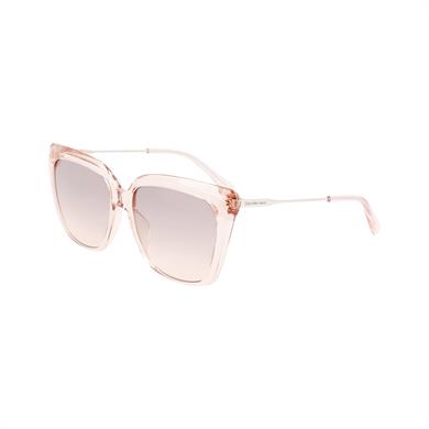 Calvin Klein Jeans CKJ 22601S 671 56 Kadın Cat Eye Şeffaf Nude Kemik Güneş Gözlüğü