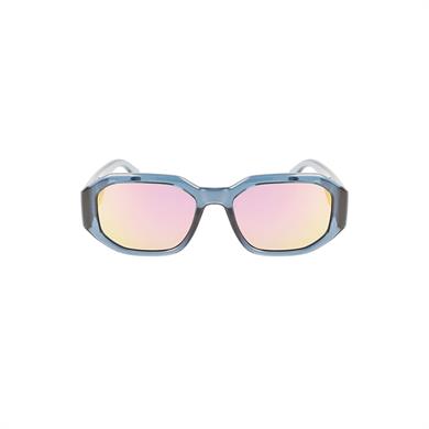 Calvin Klein Jeans CKJ 22633S 405 55 Kadın Geometrik Şeffaf Mavi Kemik Güneş Gözlüğü