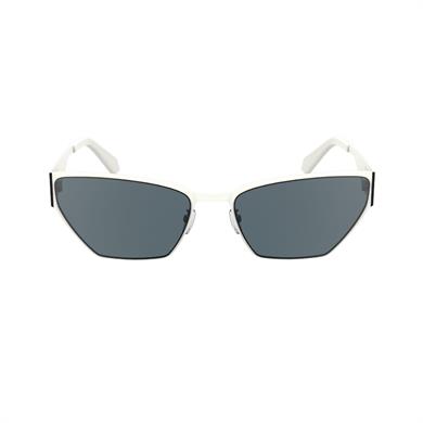 Calvin Klein Jeans CKJ 24207S 100 58 Unisex Geometrik Beyaz Metal Güneş Gözlüğü