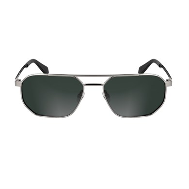 Calvin Klein Jeans CKJ 25202S 016 56 Unisex Geometrik Gümüş Metal Güneş Gözlüğü