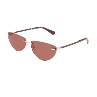 Calvin Klein Jeans CKJ 25208S 723 63 Kadın Cat Eye Gold Metal Güneş Gözlüğü