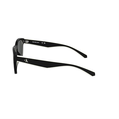 Calvin Klein Jeans CKJ 25300S 001 47 Çocuk Kare Siyah Kemik Güneş Gözlüğü